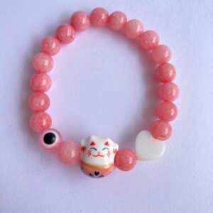 Maneki neko Jade rosa