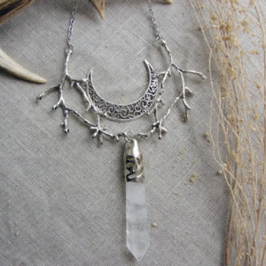 Cadena Luna cuarzo cristal